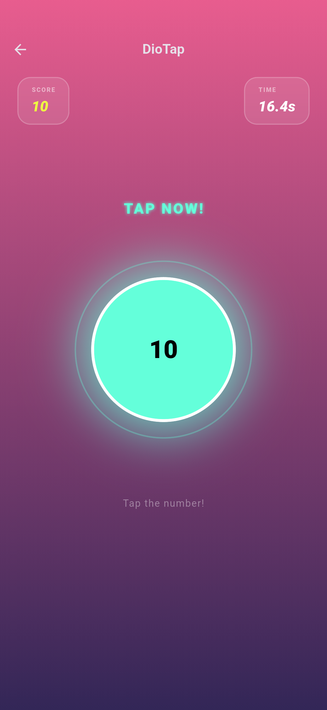 DioTap game screen